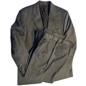 Ralph Ralph Lauren Men's Suit 42R Blazer Pin Stripe Wool 38Wx30L Pants Dark Gray